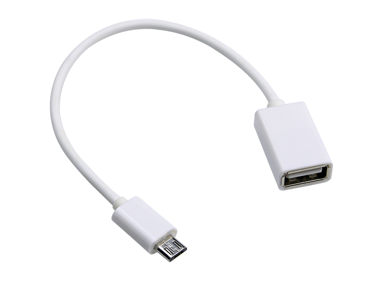 USB A母 转 micro公 转接线 白色