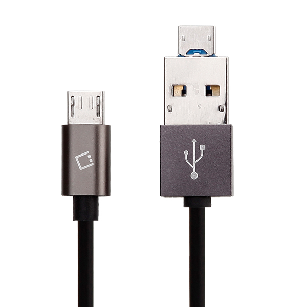 2 charging port alloy shell micro usb cable