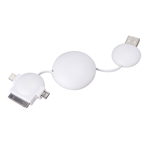 Retractable 3 in 1 usb cable WK-3in1RT001